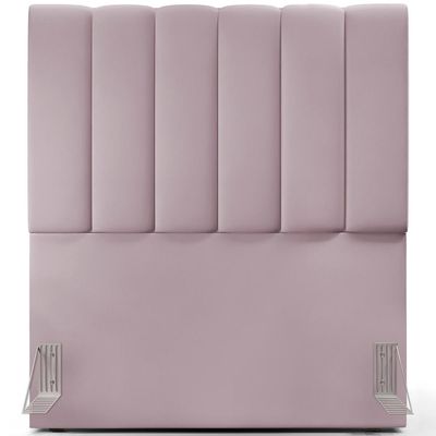 Cabeceira Cama Box Solteiro 100 cm Dália W01 Suede Rosê - Lyam Decor