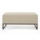 Kit 02 Puffs Decorativo Para Sala de Estar Cléo W01 Base Ferro 90 cm Linho Champagne - Lyam Decor