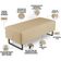 Kit 02 Puffs Decorativo Sala de Estar Bali W01 Base Ferro 120x50 cm Linho Bege Escuro - Lyam Decor