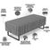 Kit 02 Puffs Decorativo Sala de Estar Bali W01 Base Ferro 120x50 cm Suede Pied Poule - Lyam Decor