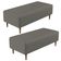Kit 02 Puffs Decorativos Sala de Estar Bali W01 Pés Palito 120x50 cm Corano Cinza - Lyam Decor