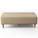 Puff Decorativo Sala de Estar Bali W01 Pés Palito 120x50 cm Linho Bege Escuro - Lyam Decor