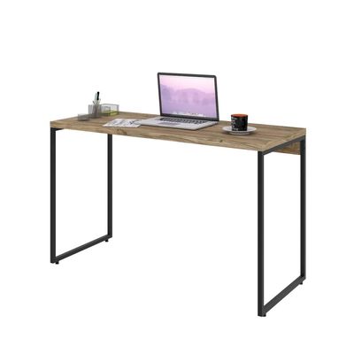 Kit 02 Mesas Para Escritório e Home Office Industrial Aspen 120 cm C01 Carvalho - Lyam Decor
