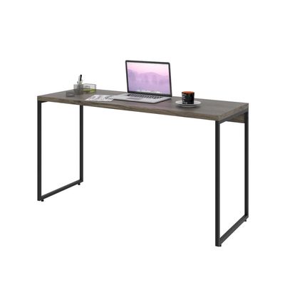 Kit 02 Mesas Para Escritório e Home Office Industrial Aspen 135 cm C01 Carvalho Dark - Lyam Decor