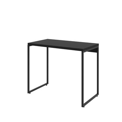 Kit 02 Mesas Para Escritório e Home Office Industrial Aspen 90 cm C01 Onix - Lyam Decor