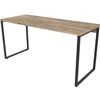 Kit 02 Mesas Para Escritório Home Office Estilo Industrial Form C01 150 cm Carvalho - Lyam Decor