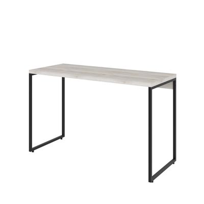 Kit Escritório Estante Areta 3 Prateleiras com Mesa Industrial Aspen 120cm C01 Snow - Lyam Decor