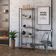 Kit Escritório Estante Areta 5 Prateleiras Mesa Industrial Aspen 135cm C01 Carvalho - Lyam Decor