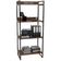 Kit Mesa Para Escritório com Estante 4 Prateleiras Industrial Form C01 120 cm Nogal - Lyam Decor