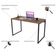Kit Mesa Para Escritório com Estante 4 Prateleiras Industrial Form C01 120 cm Nogal - Lyam Decor