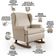 Kit 2 Poltronas Amamentação Com Balanço Malu Base Madeira P02 Facto Pérola Metalizado - Lyam Decor
