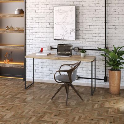 Mesa Para Escritório e Home Office Industrial Aspen 150 cm C01 Carvalho - Lyam Decor