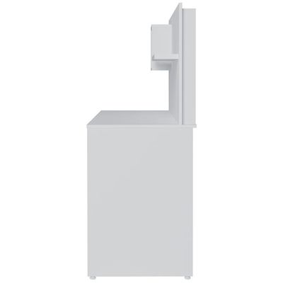 Mesa Para Escritório Escrivaninha com Painel Home Office First A02 Branco - Lyam Decor