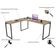 Mesa Para Escritório Home Office Estilo Industrial em L Form C01 150x150cm Carvalho - Lyam Decor