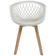 Cadeira Decorativa Para Sala de Jantar Madri Com Base de Madeira E01 Branco - Lyam Decor