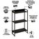 Kit 3 Estantes Multiuso Escritório Industrial 3 Prateleiras Areta 104x60cm C01 Onix - Lyam Decor