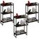 Kit 3 Estantes Multiuso Escritório Industrial 3 Prateleiras Areta 104x60cm C01 Onix - Lyam Decor