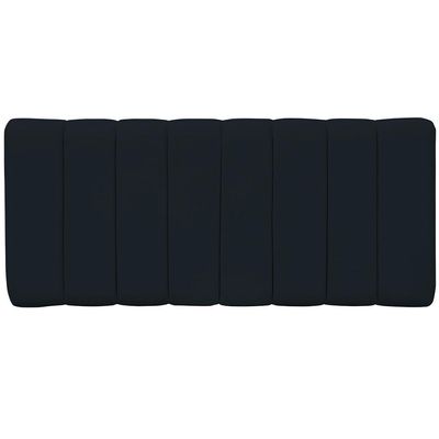 Cabeceira Cama Box Painel Casal 140 cm Dubai W01 Suede Preto - Lyam Decor