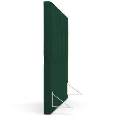Cabeceira Cama Box Casal 140 cm Aurora W01 Suede Verde Musgo - Lyam Decor