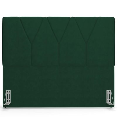 Cabeceira Cama Box Casal 140 cm Aurora W01 Suede Verde Musgo - Lyam Decor