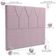 Cabeceira Cama Box Casal  King 195 cm Aurora W01 Suede Rosê - Lyam Decor