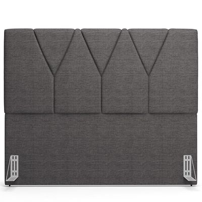 Cabeceira Cama Box Casal King 195 cm Aurora W01 Linho Cinza Escuro - Lyam Decor