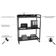 Kit 02 Estantes com 3 Prateleiras Escritório Estilo Industrial Form C01104x80cm Preto Onix - Lyam Decor