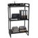 Kit Mesa Para Escritório com Estante Office Estilo Industrial Form C01 120 cm Preto Onix - Lyam Decor