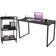 Kit Mesa Para Escritório com Estante Office Estilo Industrial Form C01 120 cm Preto Onix - Lyam Decor