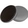 Kit 06 Assentos Redondo Banqueta Cadeira Estofados Poltronas H02 Corino Cinza 35 cm - Lyam Decor