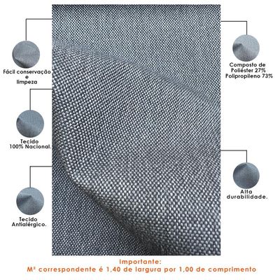Tecido Linho Cinza Escuro Para Poltrona Puff Cabeceira Estofados Decoração T02 Metro - Lyam Decor