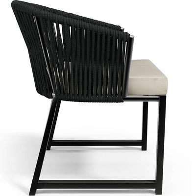 Cadeira Decorativa Para Área Gourmet Cozinha Varanda Corda Náutica Bethari D04 Preto - Lyam Decor