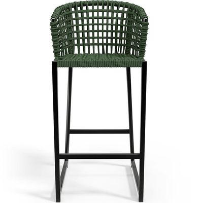 Kit 06 Banqueta Para Área Gourmet Cozinha Varanda Corda Náutica Porto D04 Verde - Lyam Decor