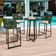 Kit 06 Banqueta Para Área Gourmet Cozinha Varanda Corda Náutica Sunset D04 Verde - Lyam Decor