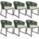 Kit 06 Cadeiras Decorativas Para Área Gourmet Cozinha Corda Náutica Bethari D04 Verde - Lyam Decor