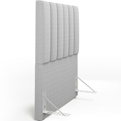 Cabeceira Cama Box Solteiro 100 cm Dália W01 Bouclê Cinza - Lyam Decor