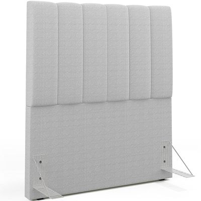 Cabeceira Cama Box Solteiro 100 cm Dália W01 Bouclê Cinza - Lyam Decor
