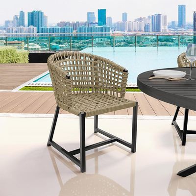 Kit 02 Cadeiras Decorativas Para Área Gourmet Cozinha Corda Náutica Belize D04 Bege - Lyam Decor