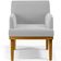 Kit 4 Poltronas Decorativas Sala De Estar E Recepção Base Mel Beatriz W01 Bouclê Cinza - Lyam Decor