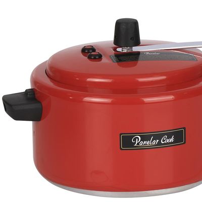 Panela de Pressão 2 Válv. Seg. 5L Vermellho Panelar Cook