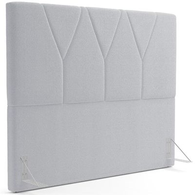 Cabeceira Cama Box Casal King 195 cm Aurora W01 Bouclê Cinza - Lyam Decor