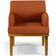 Kit 02 Poltronas Decorativas Sala De Estar Beatriz Base Mel W01 Tecido Terracota - Lyam Decor