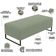 Kit 02 Puffs Decorativo Sala de Estar Bali W01 Base Ferro 120x50 cm Bouclê Oliva - Lyam Decor