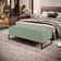 Kit 02 Puffs Decorativo Sala de Estar Bali W01 Base Ferro 120x50 cm Bouclê Oliva - Lyam Decor