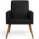 Kit 04 Poltronas Decorativa Para Sala De Estar Maria W01 Pés Palito Couríssimo Preto - Lyam Decor