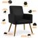 Kit 04 Poltronas Decorativa Para Sala De Estar Maria W01 Pés Palito Couríssimo Preto - Lyam Decor