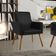 Kit 04 Poltronas Decorativa Para Sala De Estar Maria W01 Pés Palito Couríssimo Preto - Lyam Decor