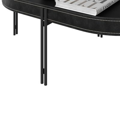 Mesa de Centro Decorativo Para Sala de Estar Industrial Nord L05 Preto - Lyam Decor