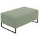 Puff Decorativo Sala De Estar Cléo 90cm Base De Ferro Preto W01 Bouclê Oliva - Lyam Decor