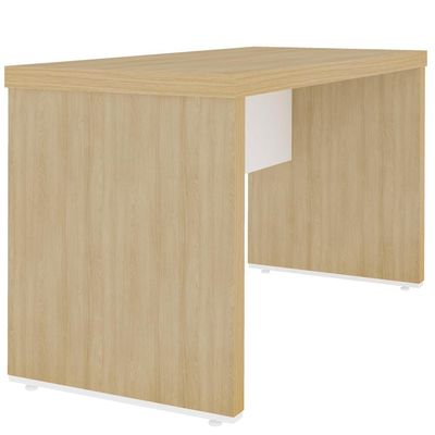 Mesa Para Escritório E Home Office Atria Executiva 135 Cm A02 Carvalho Branco - Lyam Decor